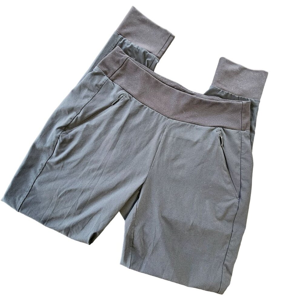 Athleta womens Joggers sweatpants Ribbed ankle sz 2